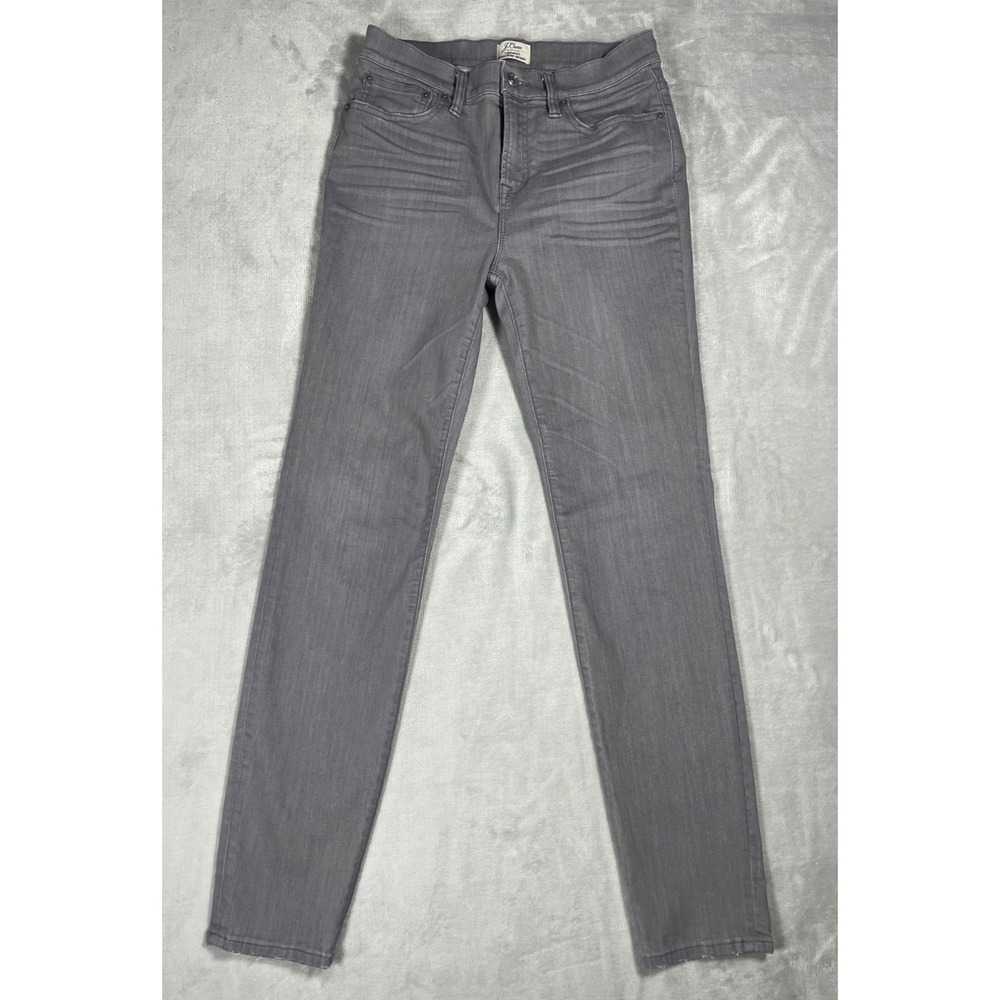 J.Crew Lookout High Rise Skinny Jeans Women 28 Gray Stretch Denim Pants